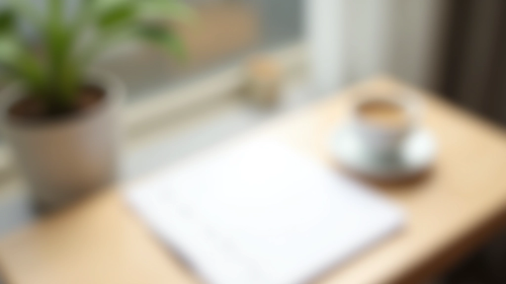 Minimalist desk setup with a single completed task checklist and a cup of coffee